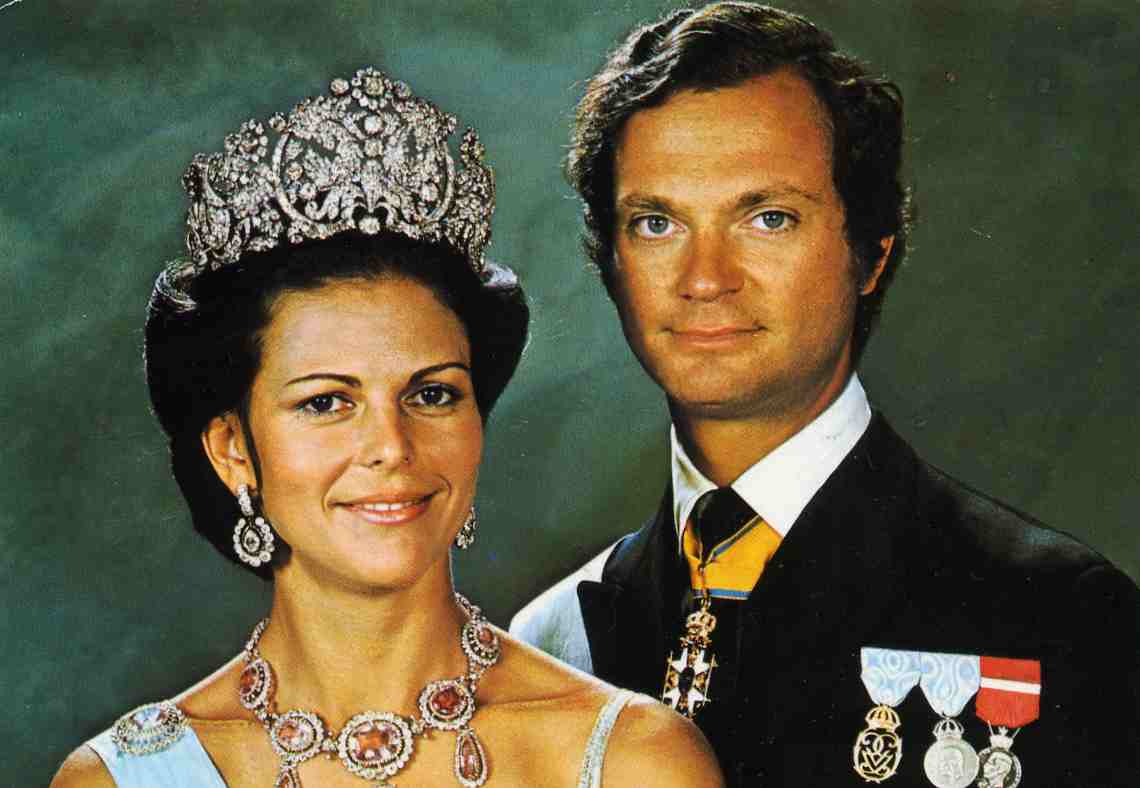 Carl XVI Gustaf og dronning Silvia st Stockholm 1983 lennart Nilsson 100/15