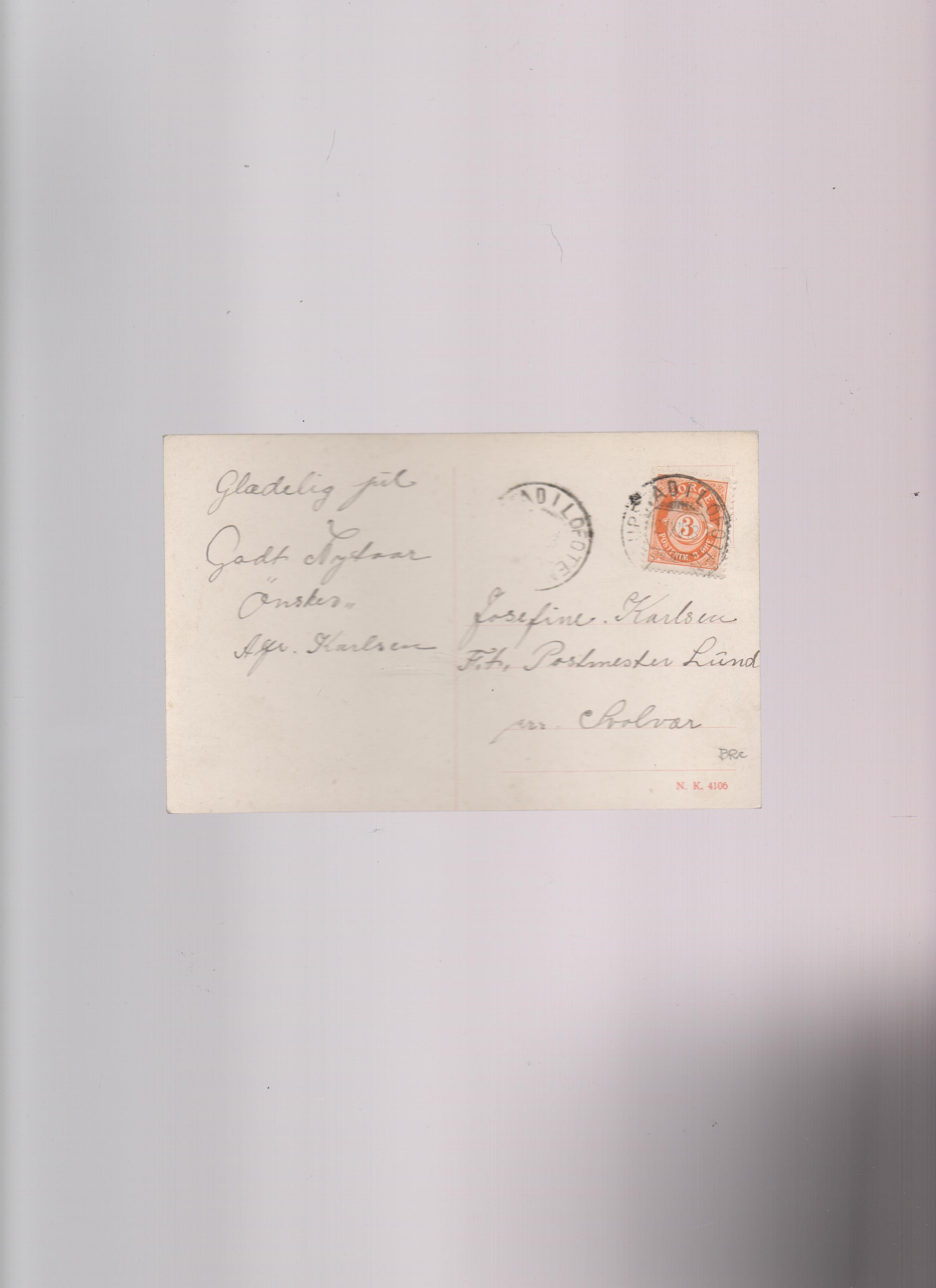 N.K. 4106 St. 21.12. 1913 Lofoten 