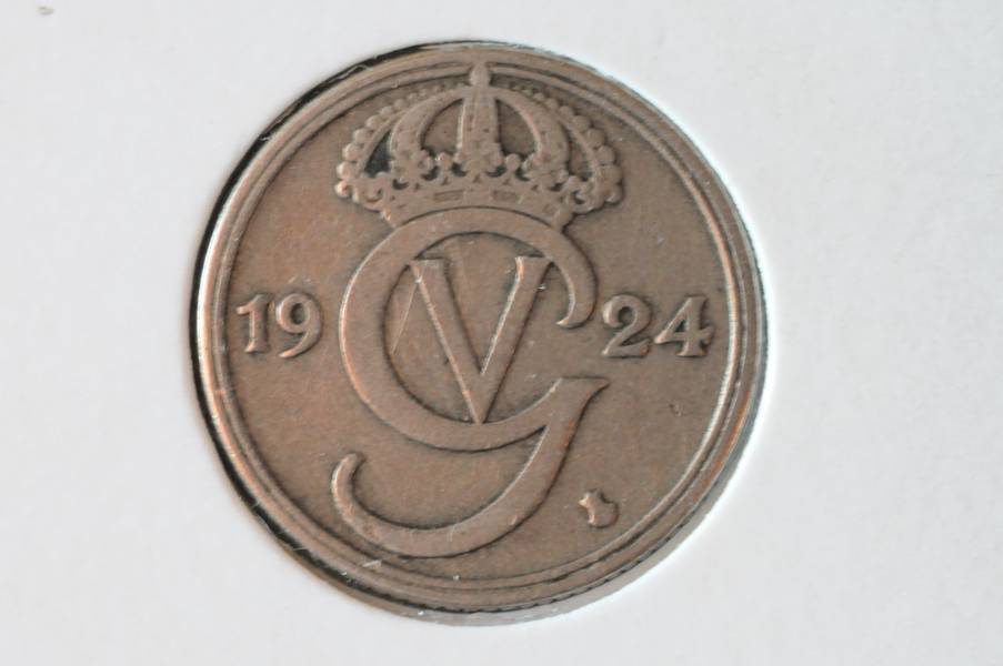 50ø(Kobbernikkel)1924 GustavV Sve kv1