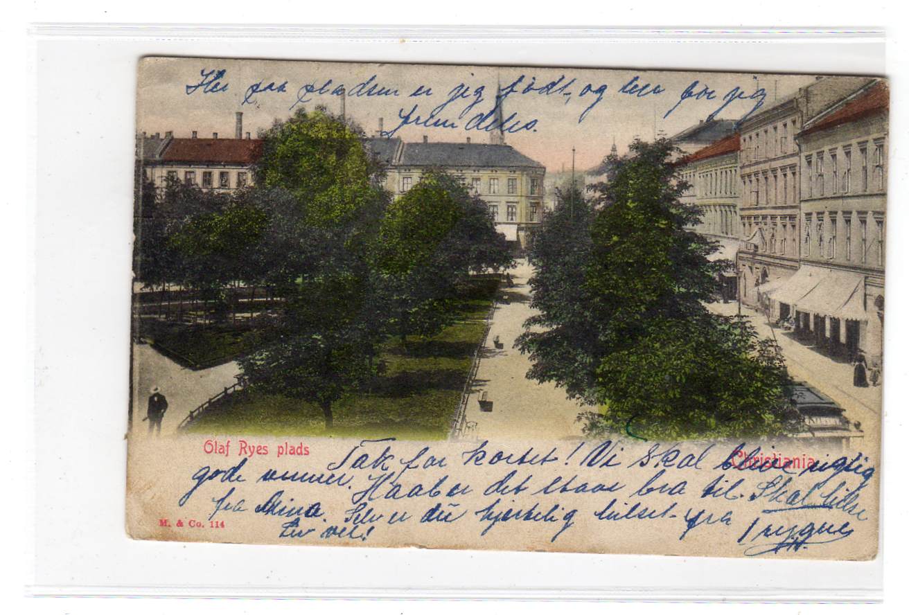 Olaf Ryes plass MI; 114 st krist/Woroester 1906
