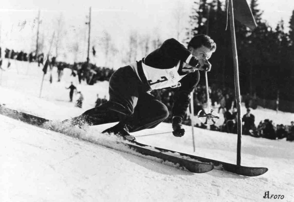 Stein Eriksen i OL-1952 Slalom i Rødkleiva st Oslo 1957