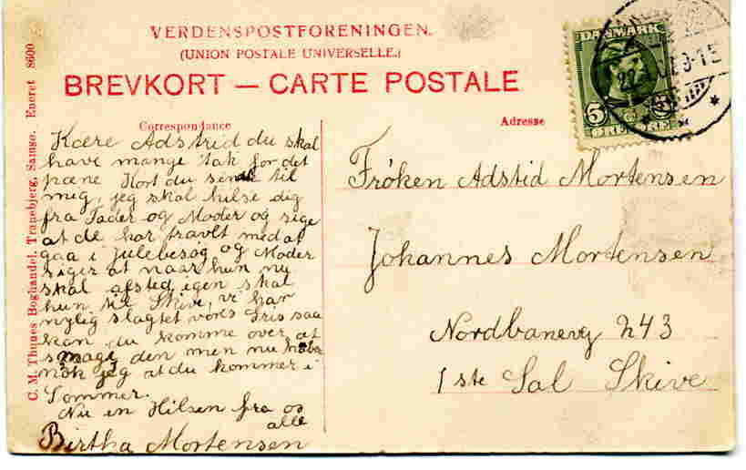 Tranebjærg præstegaard C Thune 1907