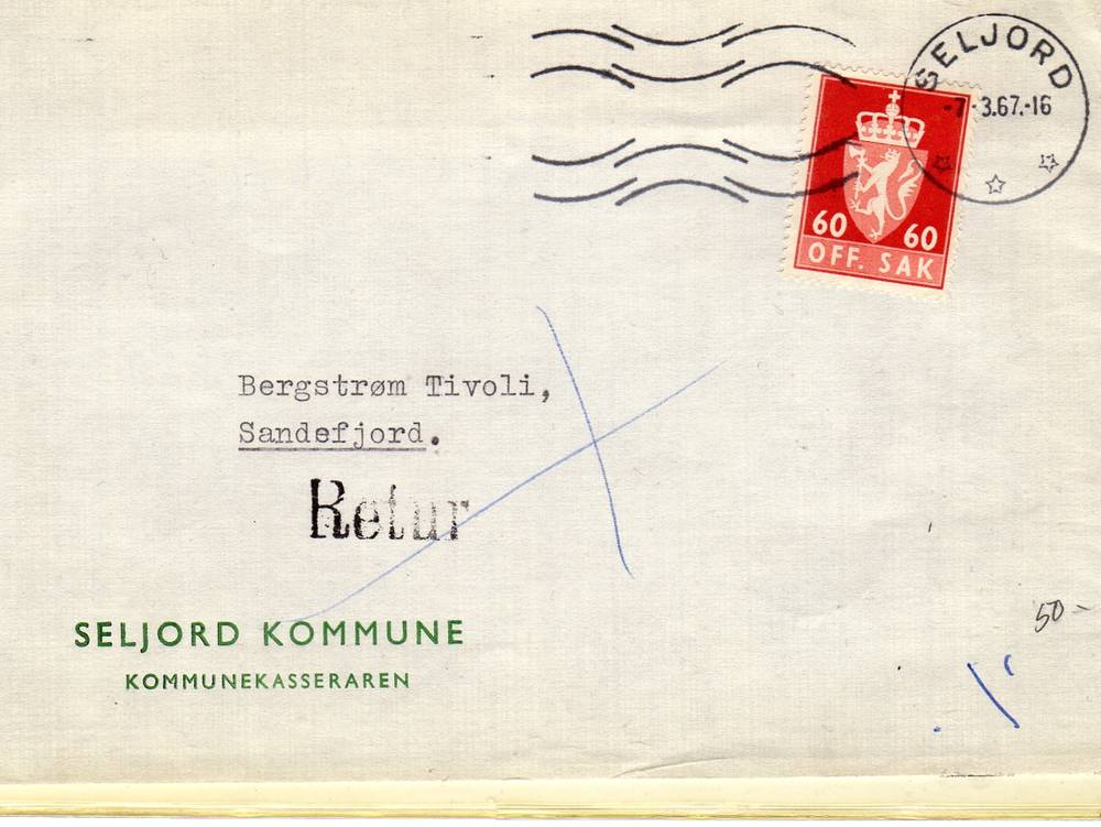 SEljord kommune retur st SEljord 1967