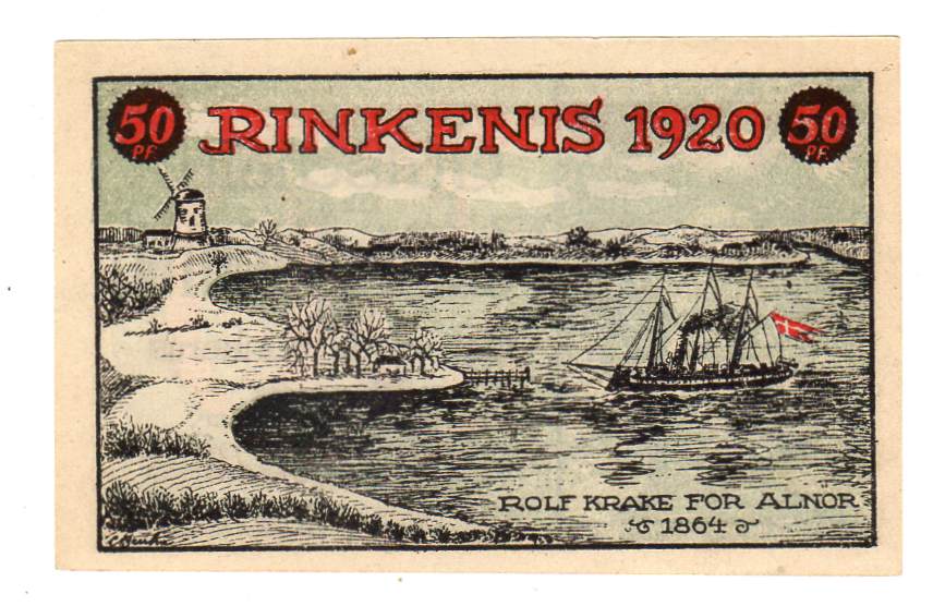 Rinkenæs kommune  50pf 1920