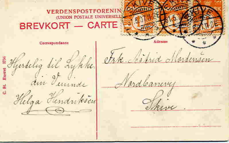 Strandvejen Udsigt fra Strandmøllebakken C st 1907