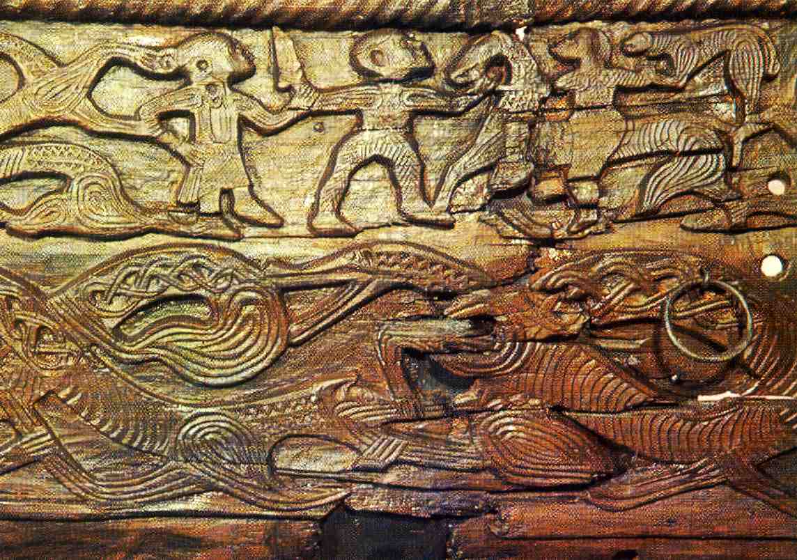 Oslo Norway Vikingskipmuseet menneskefigurer fra Oseberg Mi; M 1328/18