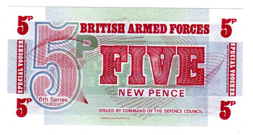British armed forces 5 pence 6 serie kv0