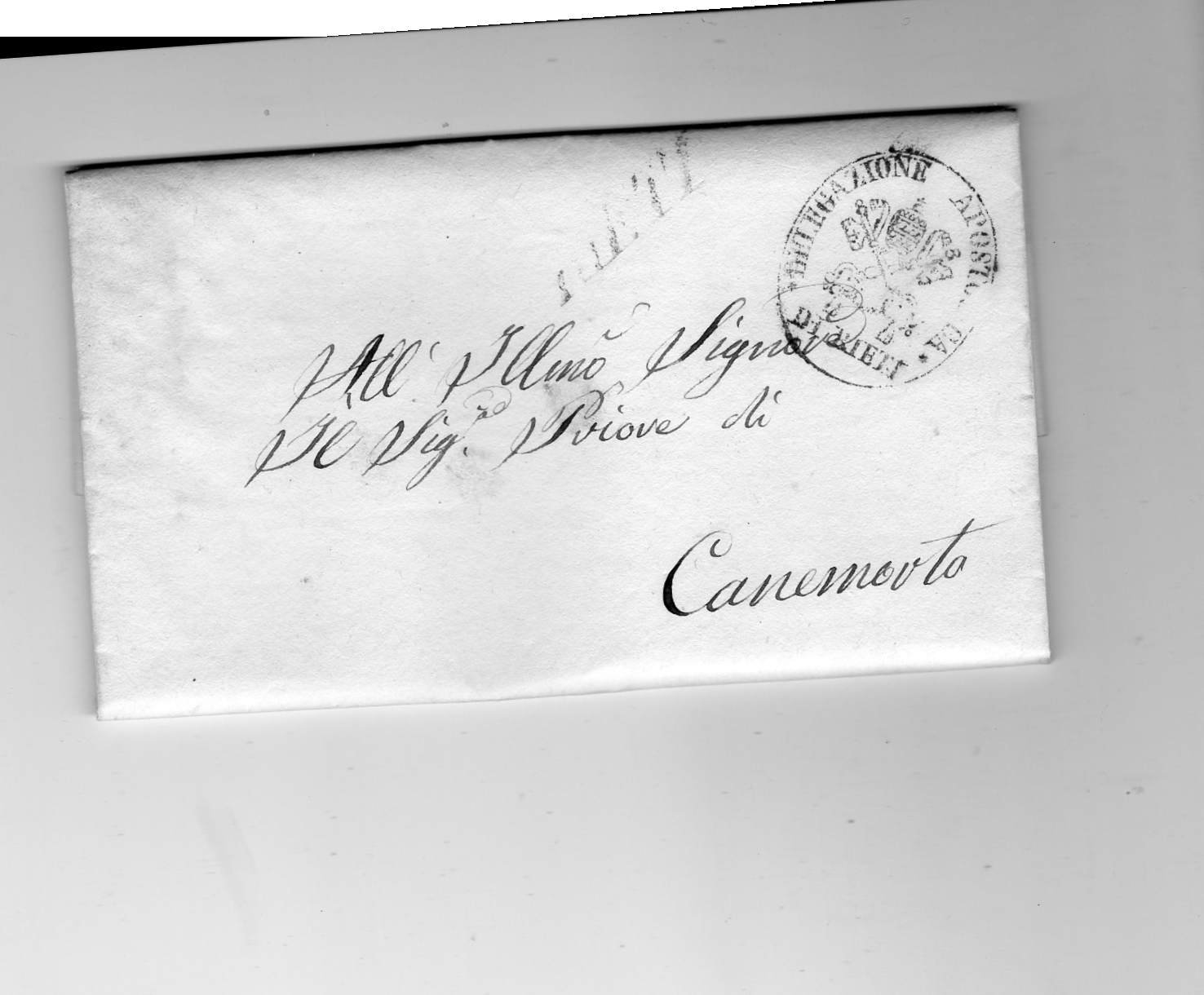 Commissione amministrativa 1854 Brev til Canemorto
