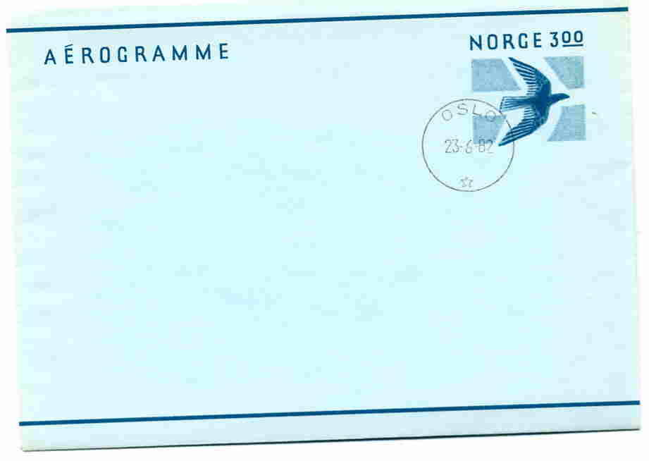 Aeorogram 1982 st Oslo