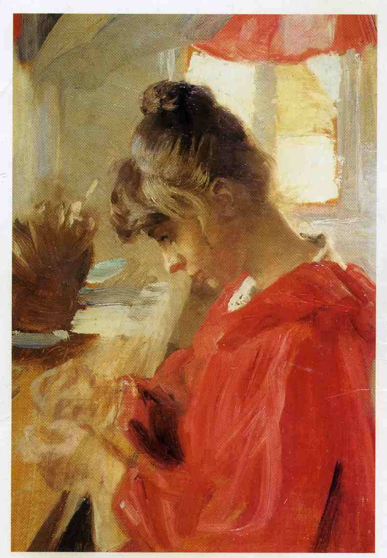 PS Krøyer Marie med et håndarbeide  stok art nr 175 st Arendal 1990