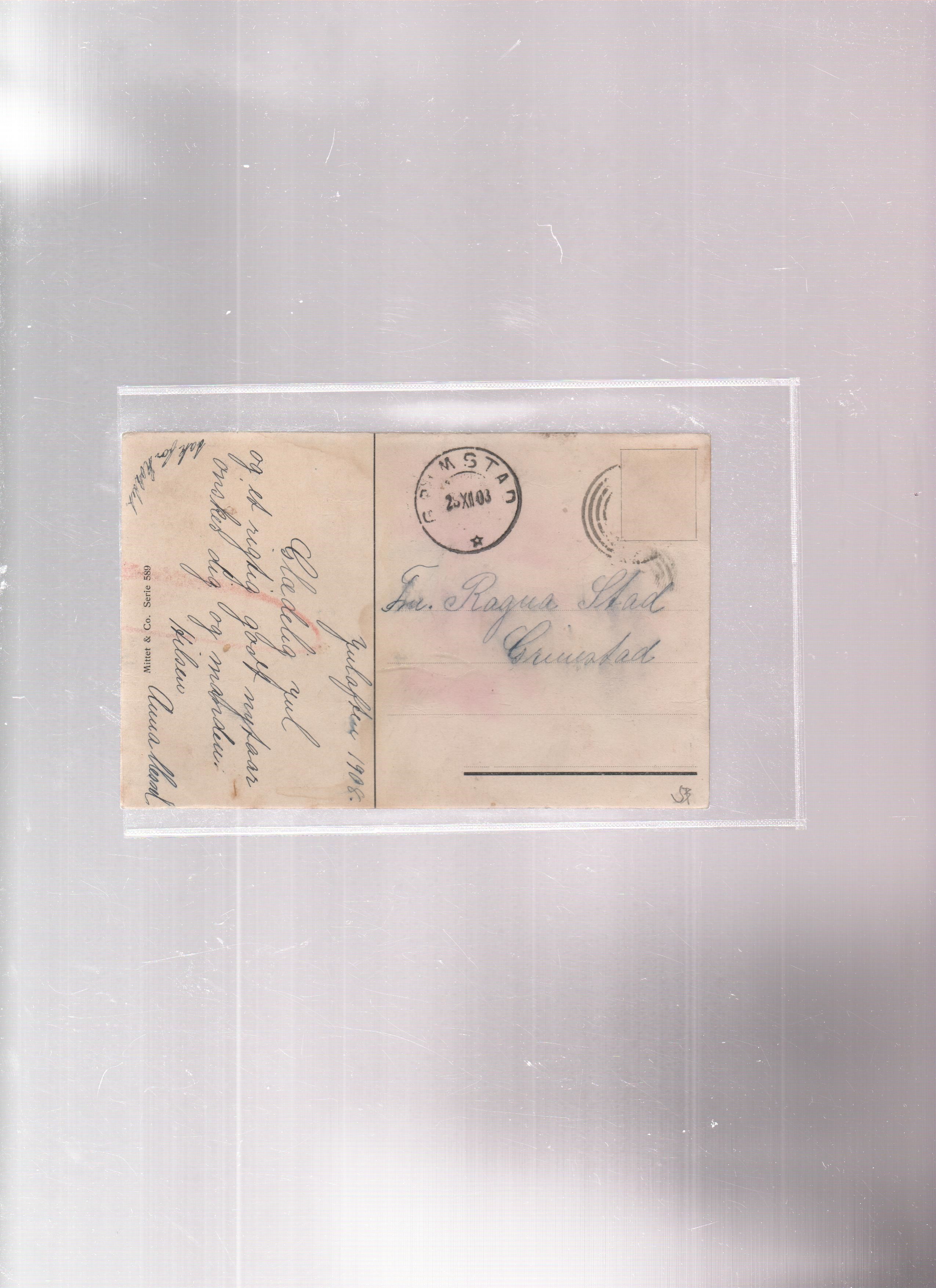 Mittet Serie 589 Nils Hansteen St. Grimstad 2?.12. 1903 