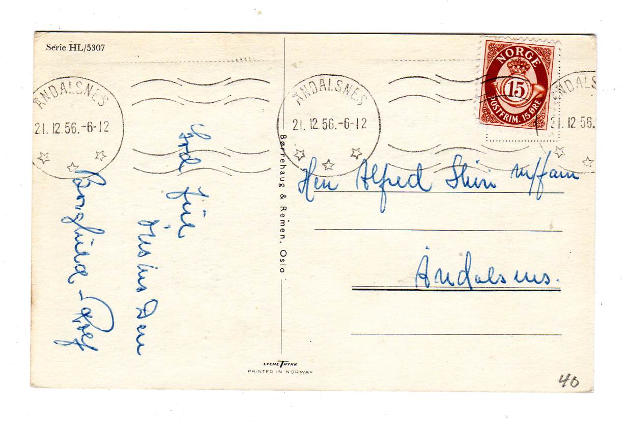 Damsleth B&R HL/5307 st Åndalsnes 1956