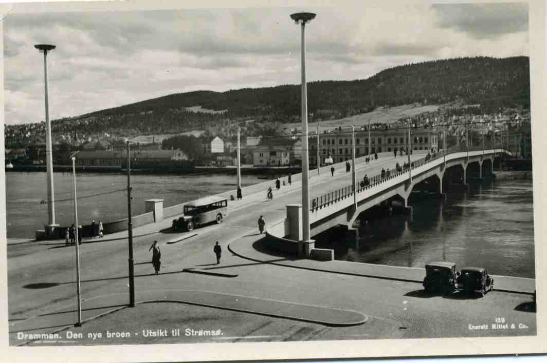 Drammen Den nye broen Utsikt til Strømsø Mi; 159