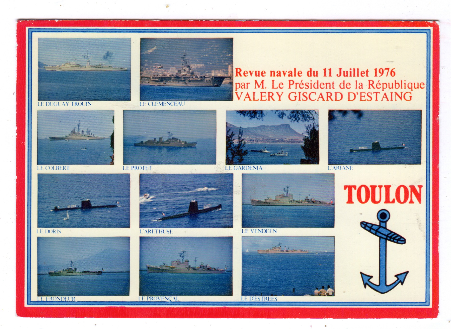Revue Navale du 11 juillet 1976 Toulon Macon