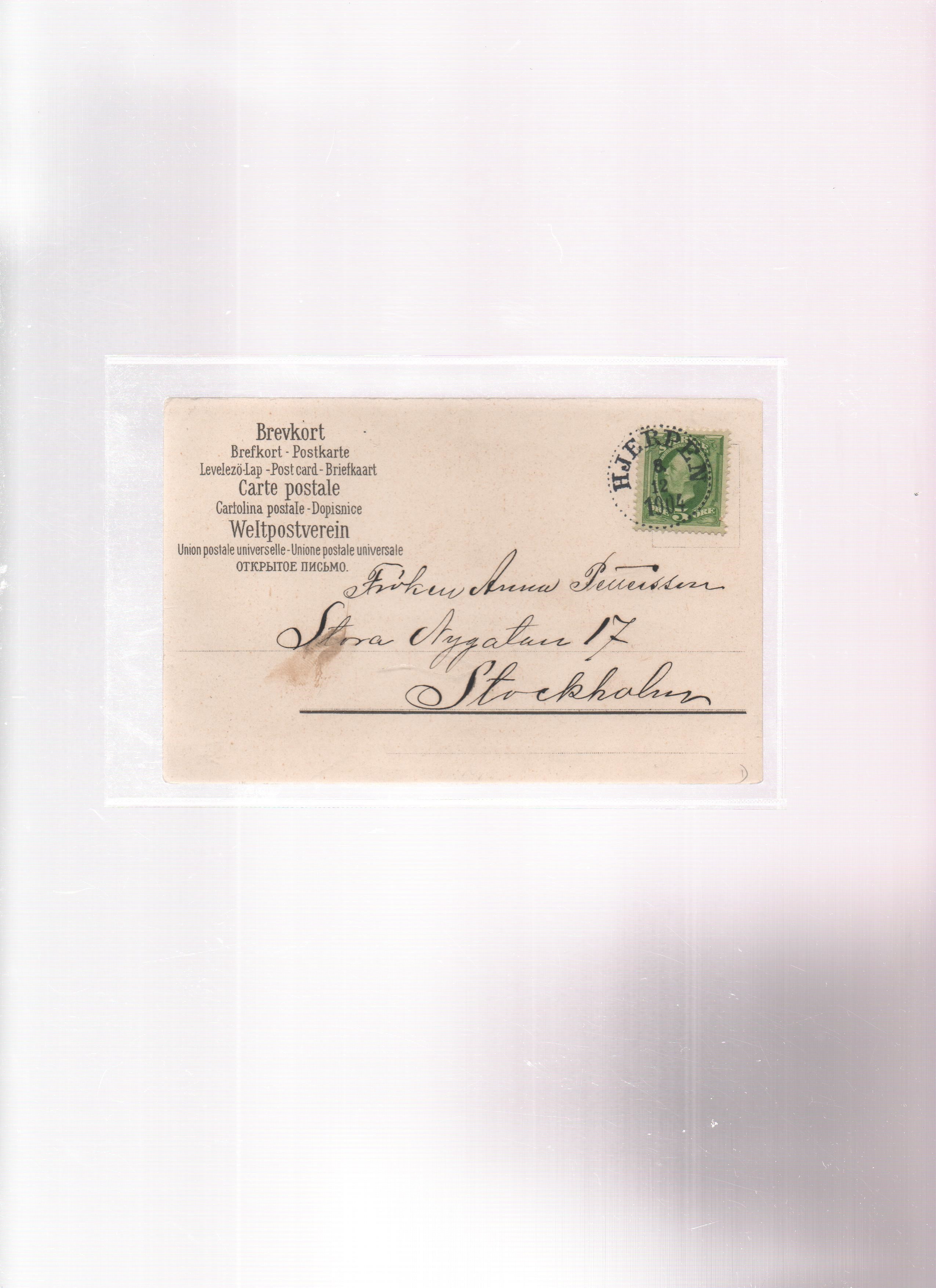 J.F. Nils Hansteen St. Hjerpen Sverige 8.12. 1904 