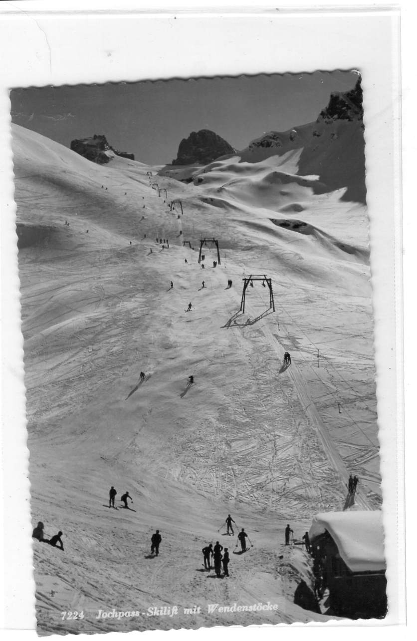 Jockpass-Skilift mit Wendenstûcke 7224 Suter st Engelberg 1945