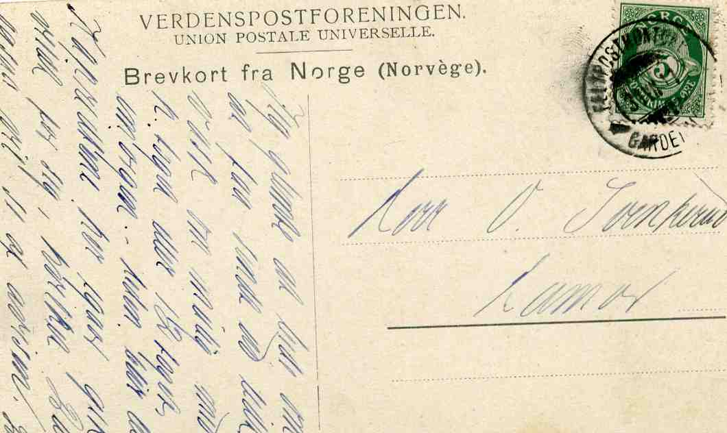 Hilsen fra Gardermoen  st feltpostkontoret Gardermoen 1911