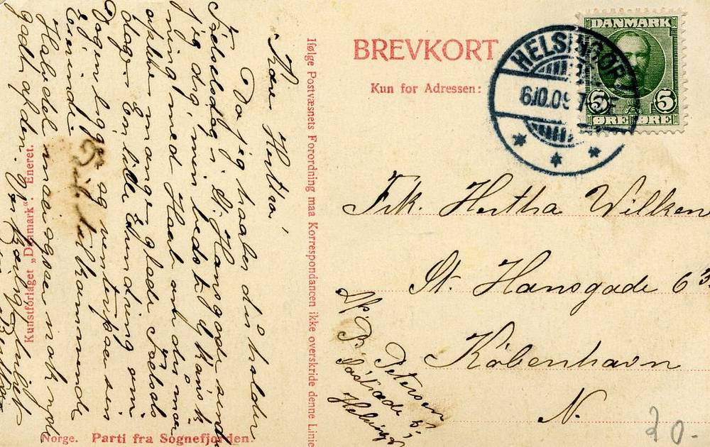 Parti fra Sognefjorden st helsingør 1909 Kunstforl Danmark