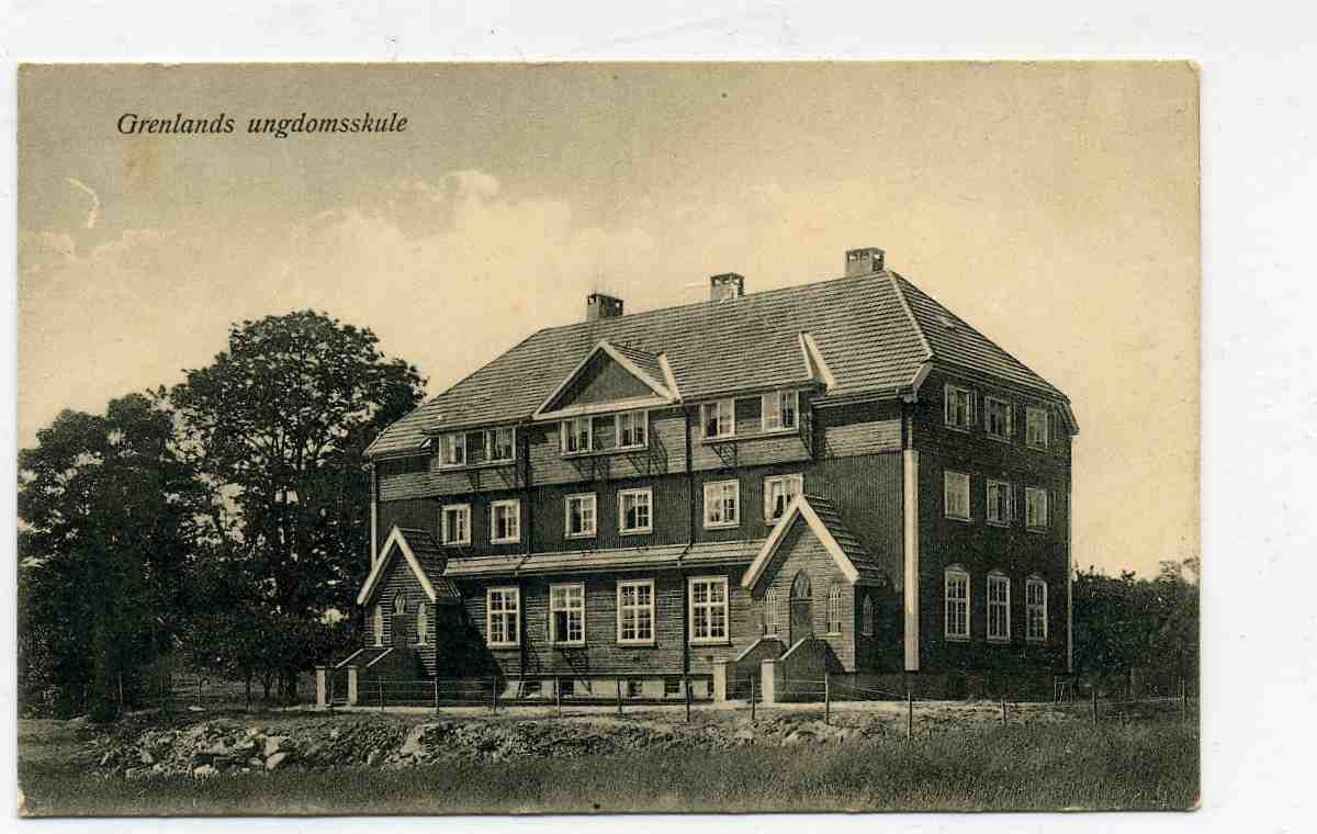 Grenlands ungdomsskule  Wergeland st Nystrand 1911