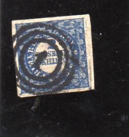 2b 2RBS blå Thiele,pent merke med gode rande annuleret med st.nr 1 KBh Attest Møller(10000Nkr)