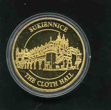 Medalje med rådhus gullebelagt Brilliant Polen
