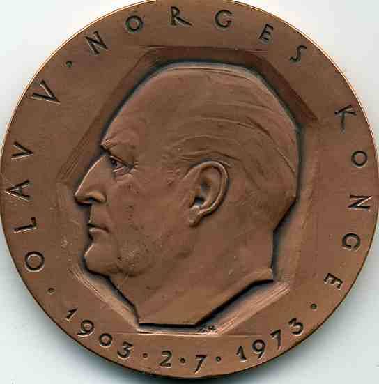 kv0 Olav 70 år 1973 kobber