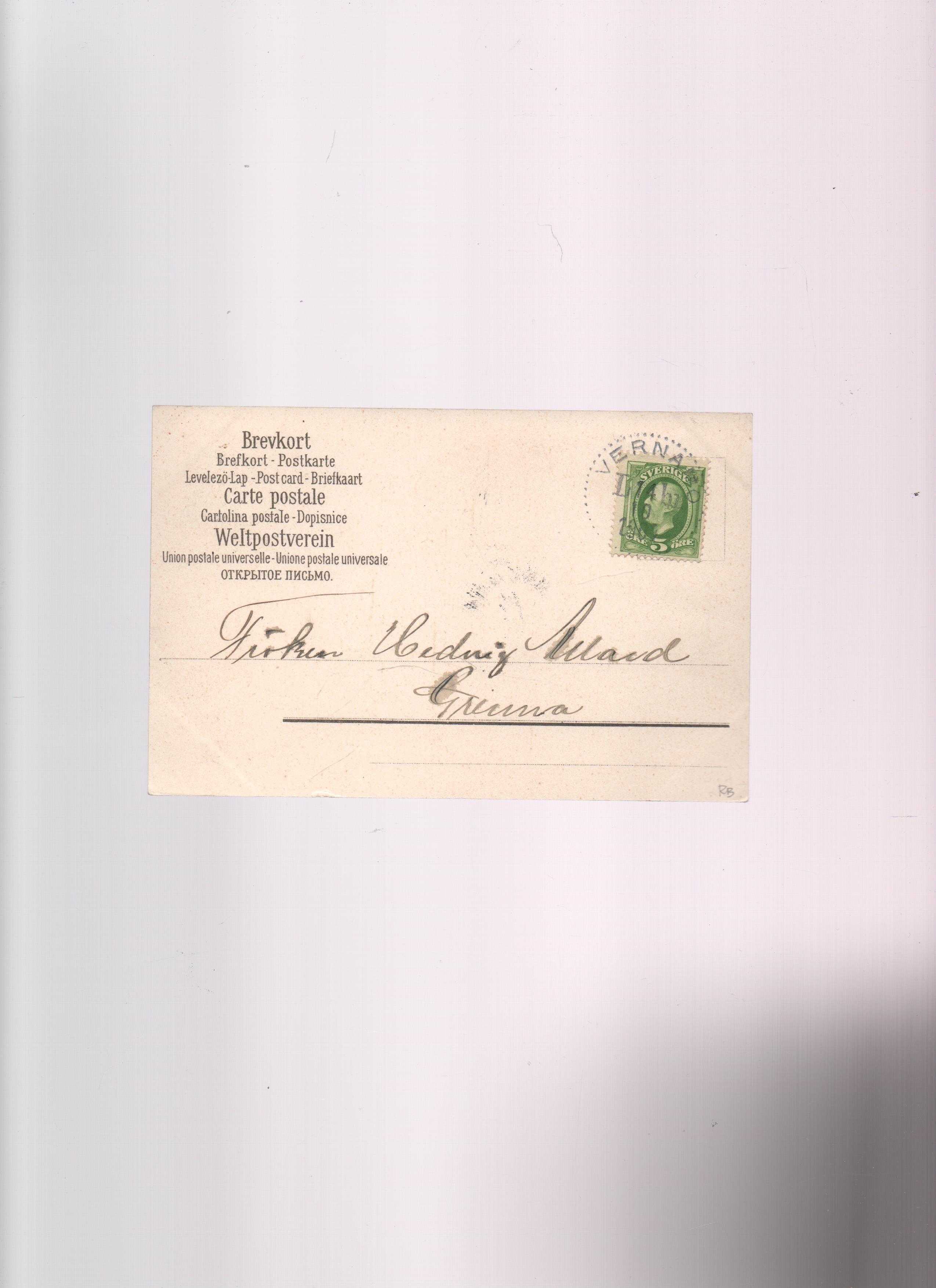 J.F. St. 14.10. 1907 Vernamo Sverige 