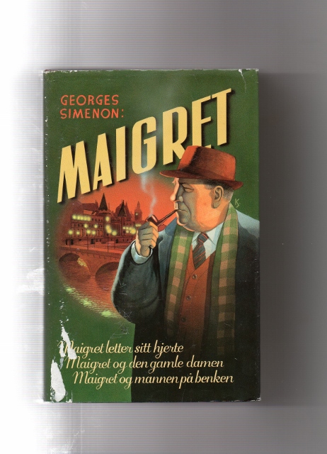 Maigret, Georges Simenon, Aschehoug 1988 (Tre historier) Smussb. B