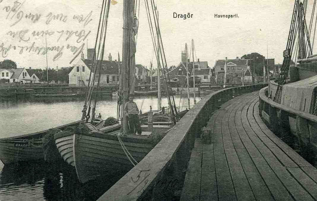 Dragør Havneparti st Kastrup 1910 NN No 124