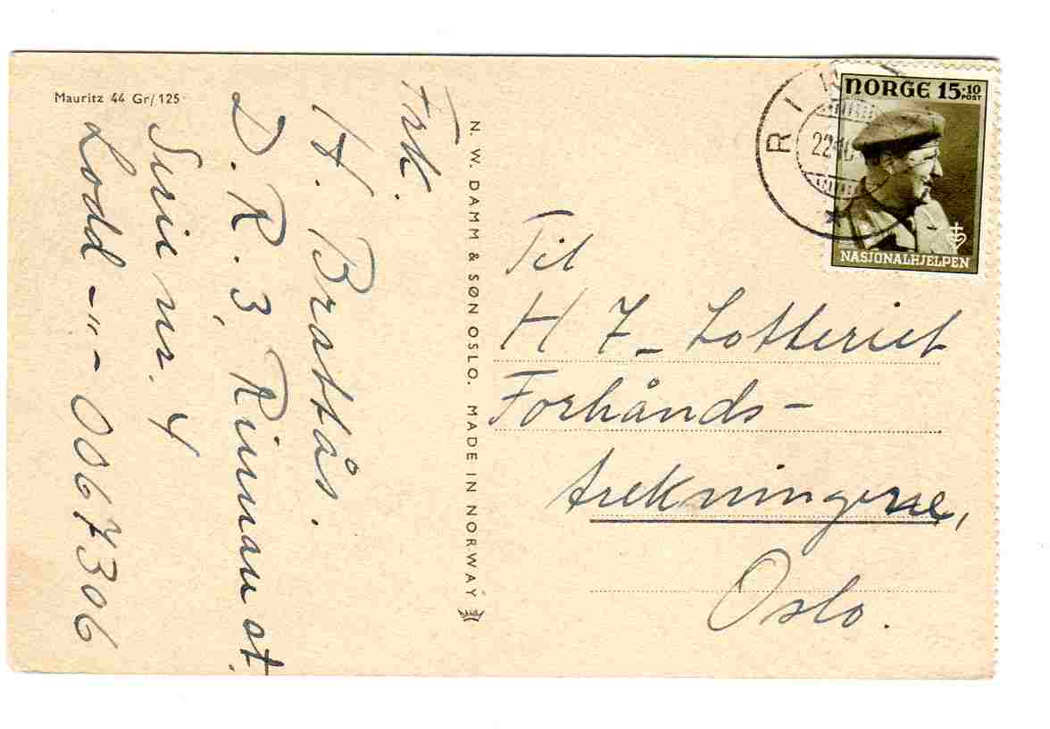 Ivar Mauritz-Hansen st 1948 Mauritz 44 Gr/125