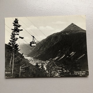 Rjukan, Edv. Køhn, foto R.O, Sjølyst, Post stempel Grovane 1947