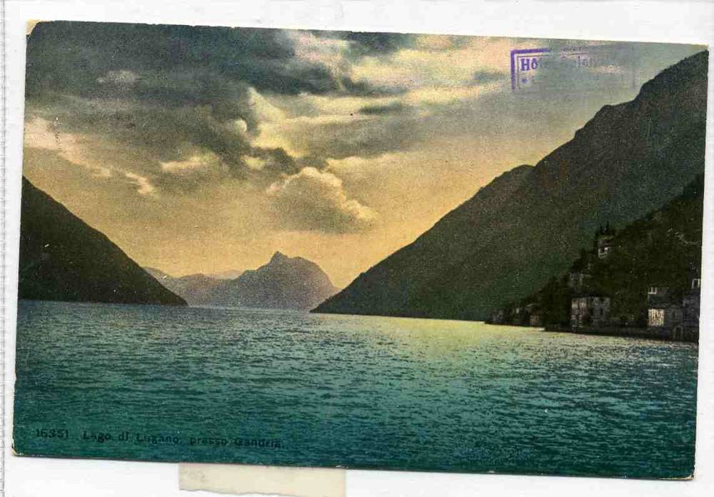 16352 Lago di Lugano presso Gandia(Kort fra Lugano til Paradiso(Riga))1913-1919 Wehrli