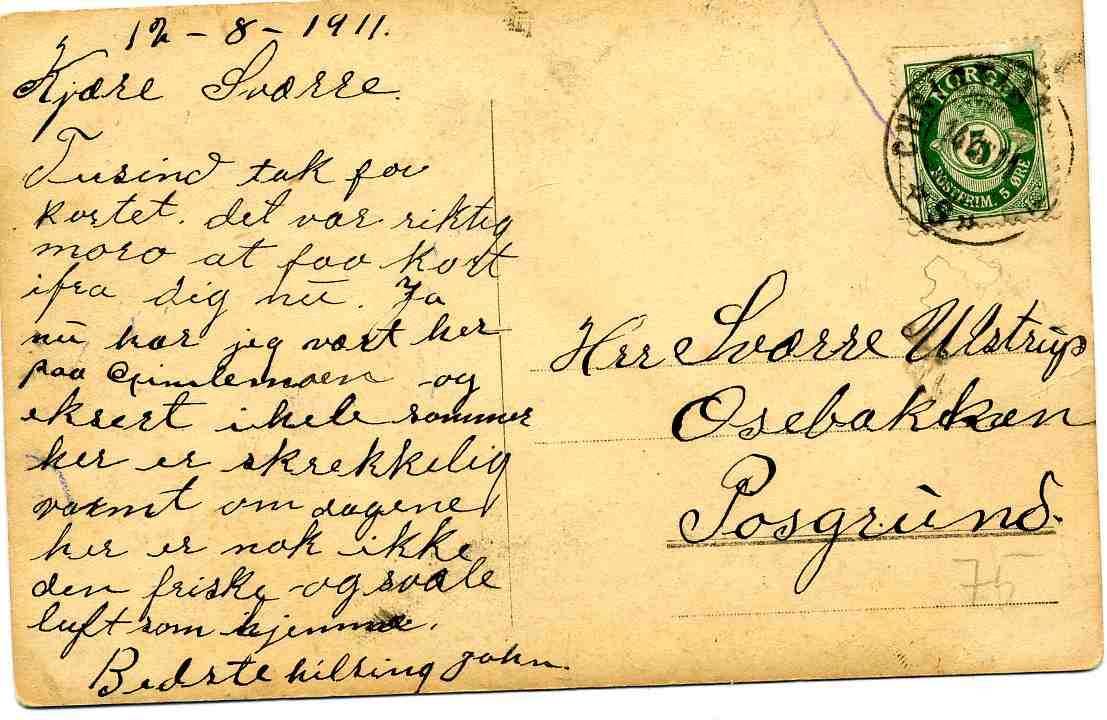 Soldathjemmet paa Gimlemoen Hangaard  st Christiania 1911