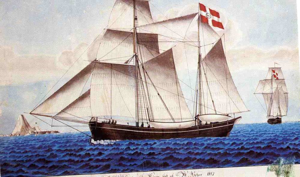 Galeasen "Det gode haab" af Rønne på sælfangst i Ishavet JP Olsen 1847  Bornholms museum nr 3