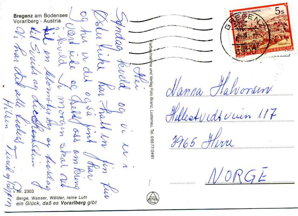 Bregenz am Bodensee  st Bregenz 1991 Branz