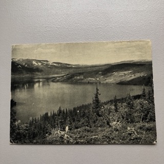 Totakvatn ved Rauland, B.106, Skien papirindustri, Post stempel Rjukan, 1950