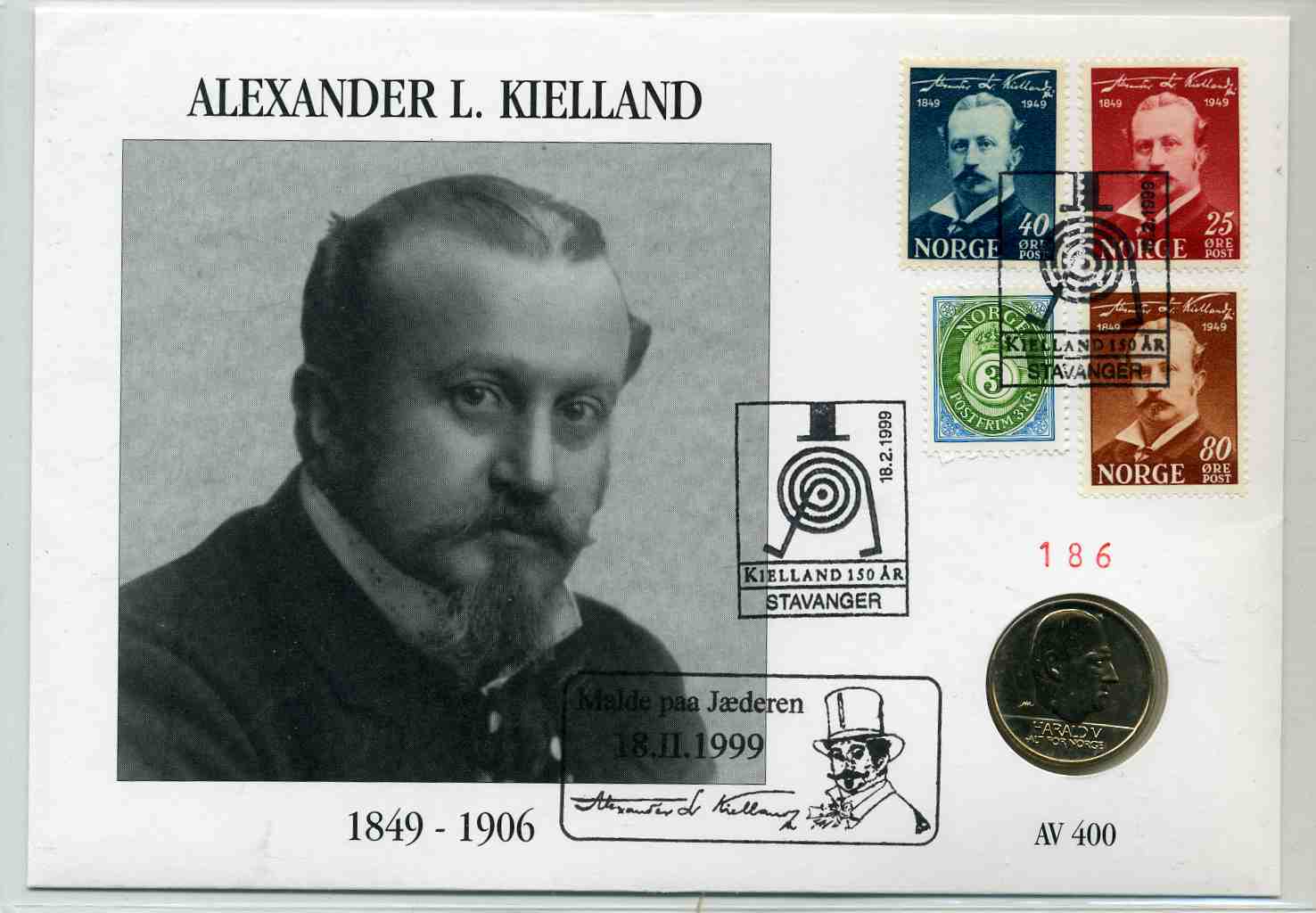 Alexander L Kielland 1999 kr10 myntbrev