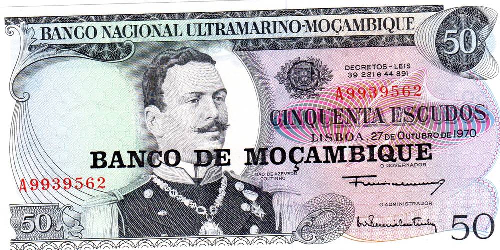 50 Escudos Mozambique 1970 kv0