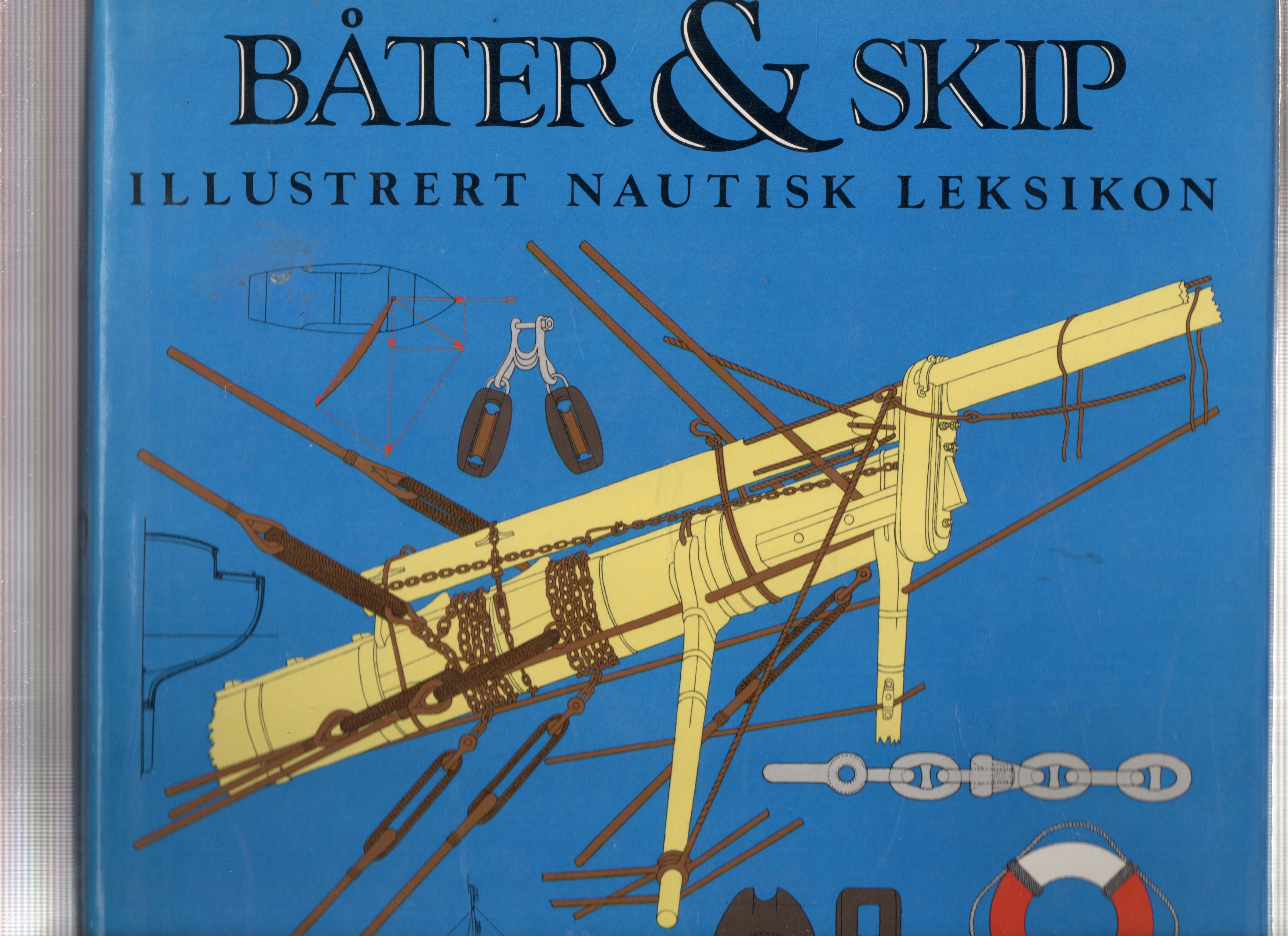 Båter og skip - Illustrert nautisk leksikon, flere forfattere, Wennergren-Cappelen 1989 Smussb. (rift) B S O 