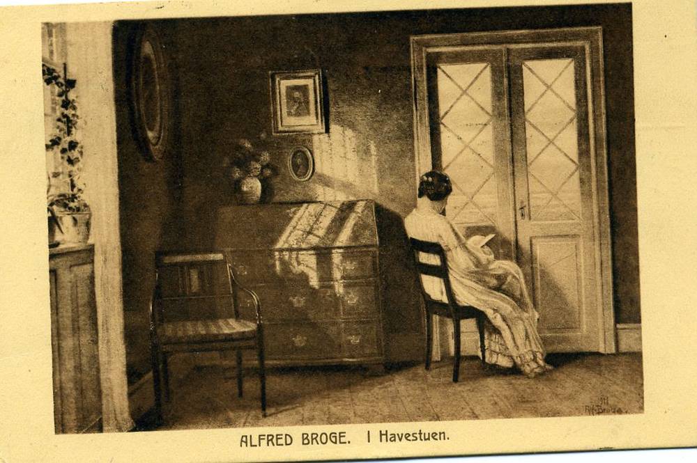 Alfred Broge I Havestuen st trondhjem 1913  Stender 29616