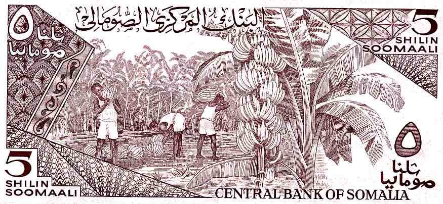 5 somaliske shilling kv0 1987