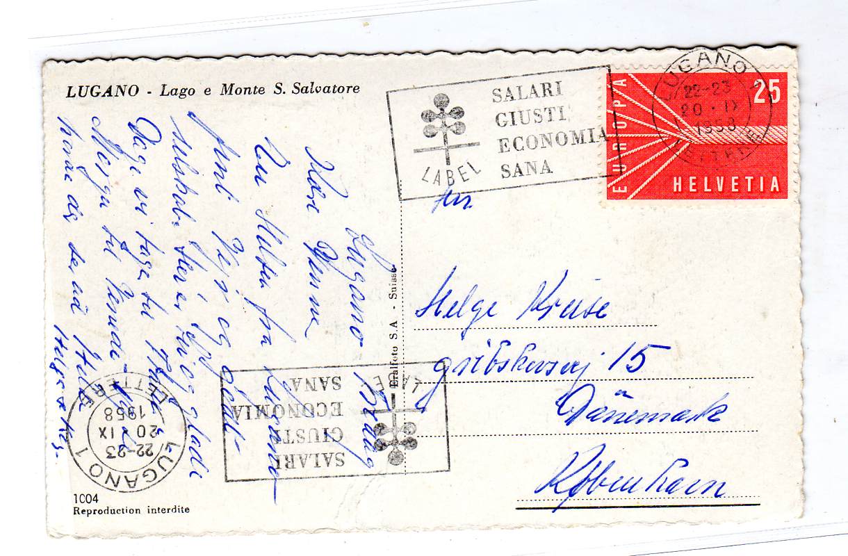 Lugano st Lugano 1958 Eralfoto 1004