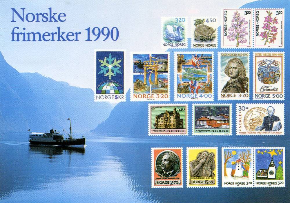Norske frimerker 1990 PostverketPFT/90 Sognefjorden