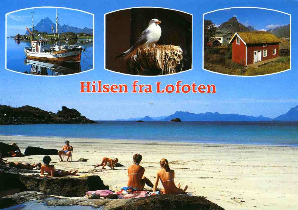 Hilsen fra Lofoten Badestrand Rørvik Ole Rørvik Aune M-13394-9