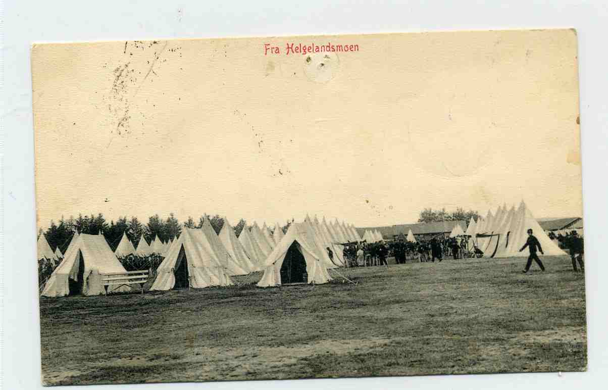 Fra Helgelandsmoen NK 1525 st feltpost helgelandsmoen 1913