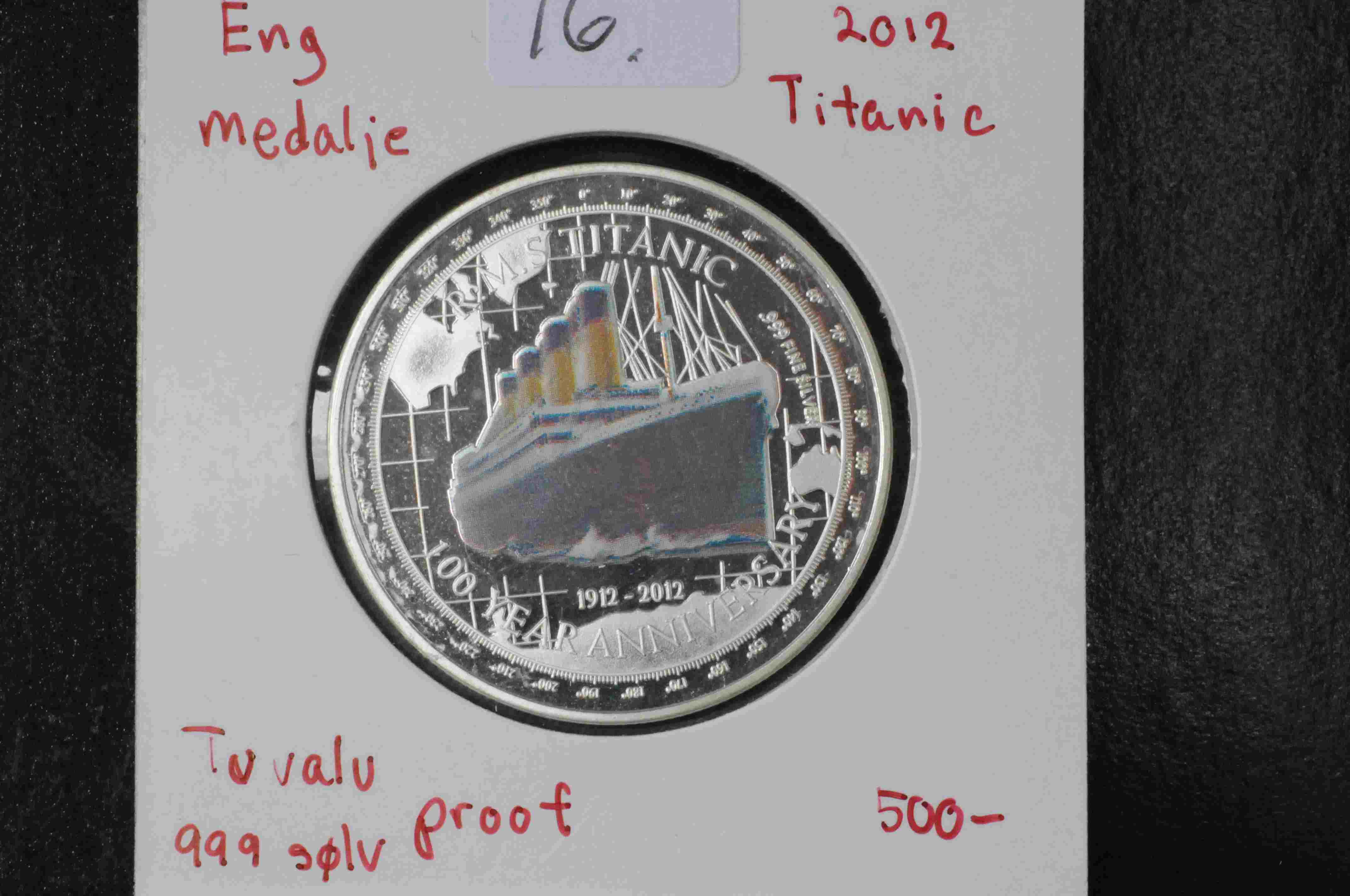 Titanic 999 sølv proof 2012