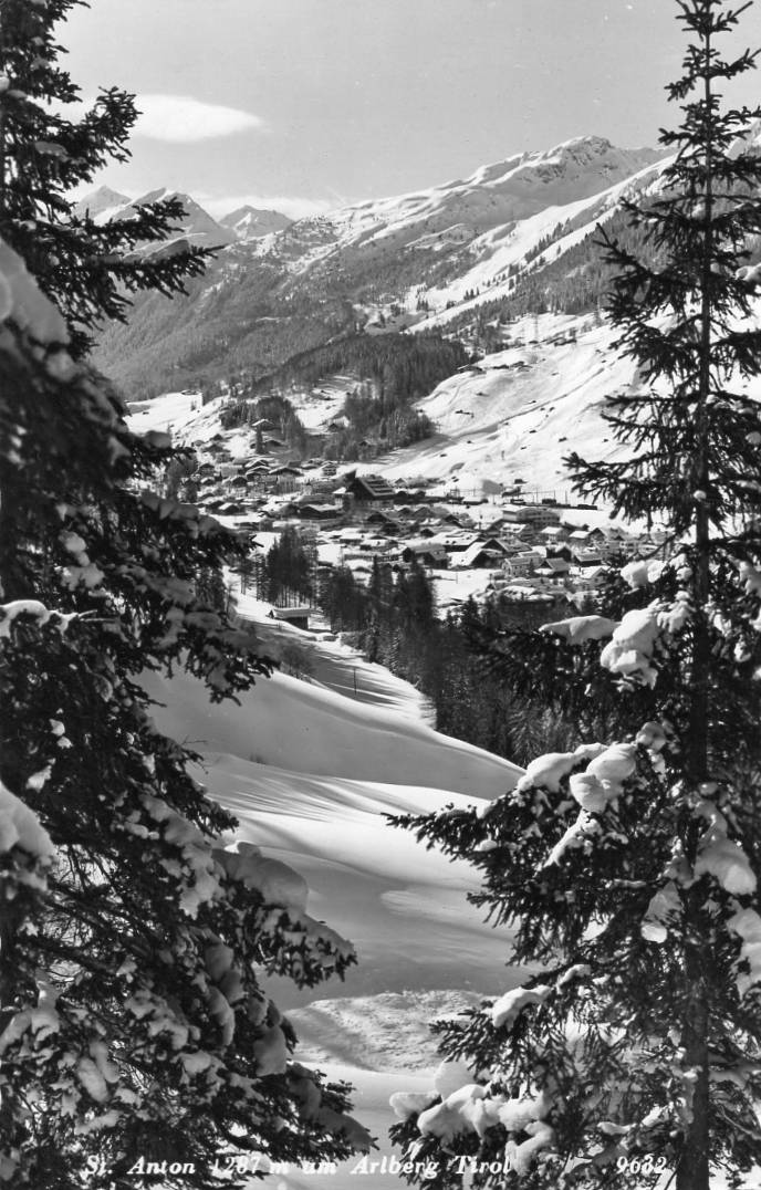 St Anton 1287 m um Arlberg Tirol nr 9632 st St Anton 1957