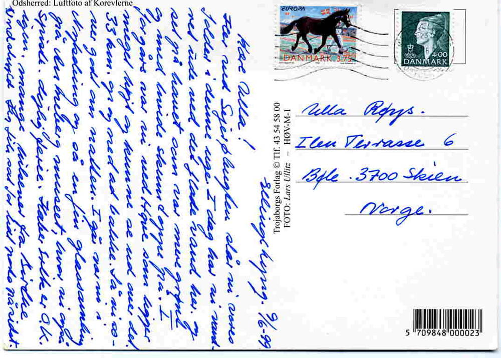 Odsherred.Luftfoto av Korevlerne L ullitz 1999