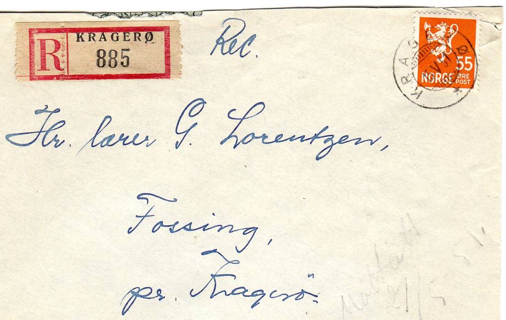 Rek st Kragerø 1951