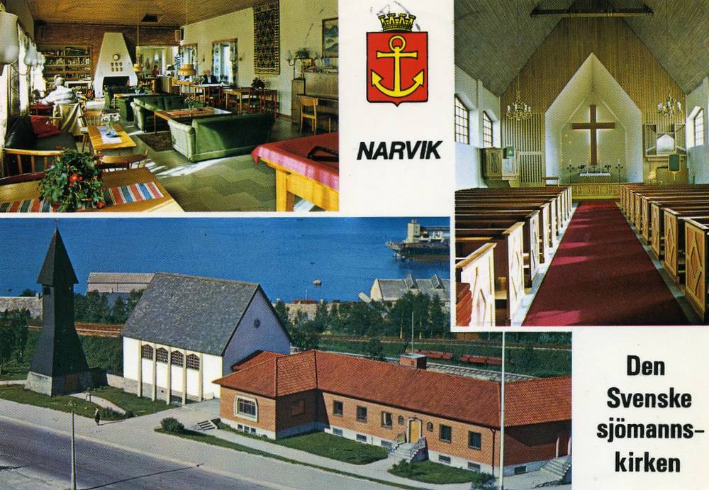 Narvik Den svenske sjømannskirken st Narvik 1980 A; M 8331 7